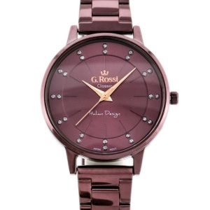 LAIKRODIS G. ROSSI - C11715B-2B3 (zg777d) violet + BOX