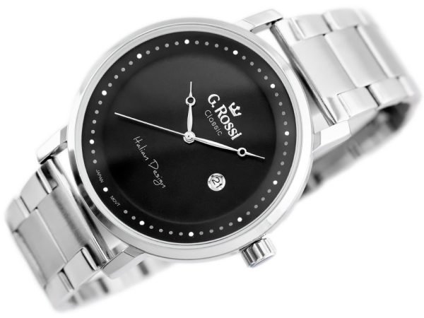 LAIKRODIS G. ROSSI - C6182B-1C1 (zg256a) s./black + BOX - Image 2
