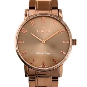 LAIKRODIS G. ROSSI - 10194B-2B3 (zg257f) brown + BOX