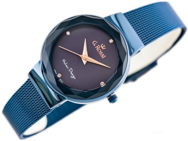 LAIKRODIS G. ROSSI - 11184B-6F3 (zg785f) blue/violet + BOX - Image 2