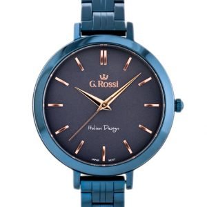 LAIKRODIS G. ROSSI - 11389B-6F3 (zg787h) blue/violet + BOX