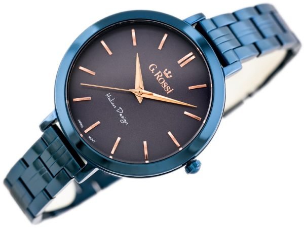 LAIKRODIS G. ROSSI - 11389B-6F3 (zg787h) blue/violet + BOX - Image 2