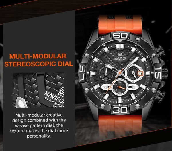 VYRIŠKAS LAIKRODIS NAVIFORCE NF8019T - CHRONOGRAPH (zn125b) + BOX - Image 4