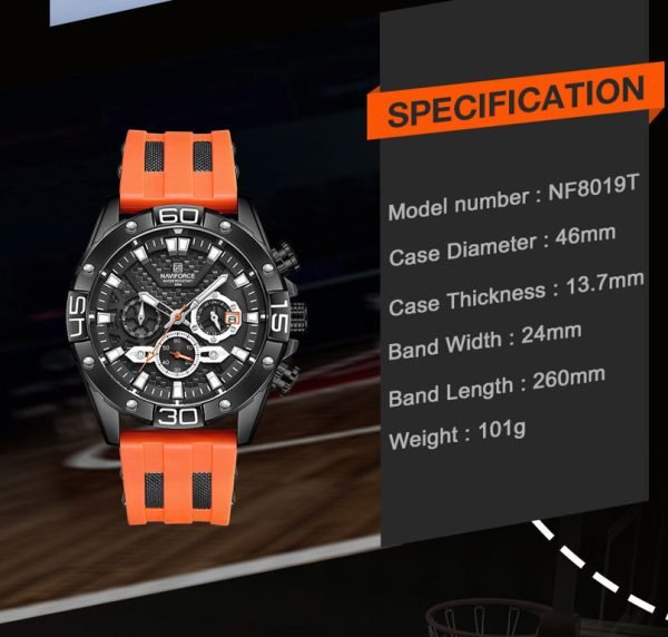 VYRIŠKAS LAIKRODIS NAVIFORCE NF8019T - CHRONOGRAPH (zn125b) + BOX - Image 3
