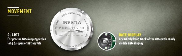 VYRIŠKAS LAIKRODIS INVICTA PRO DIVER 22048 - WR200m, korpusas  43mm (zv002d) - Image 7