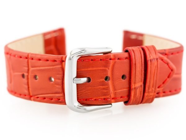Odinis dirželis   laikrodžiui  W41 - czerwony - 22mm