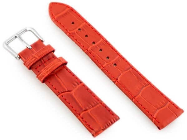 Odinis dirželis   laikrodžiui  W41 - czerwony - 22mm - Image 2