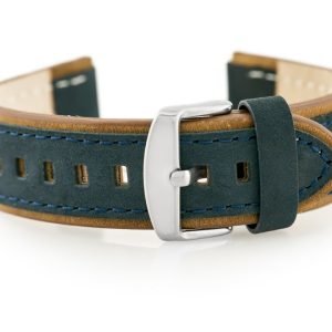 Odinis dirželis   laikrodžiui  W80 granatowy/brąz 24mm