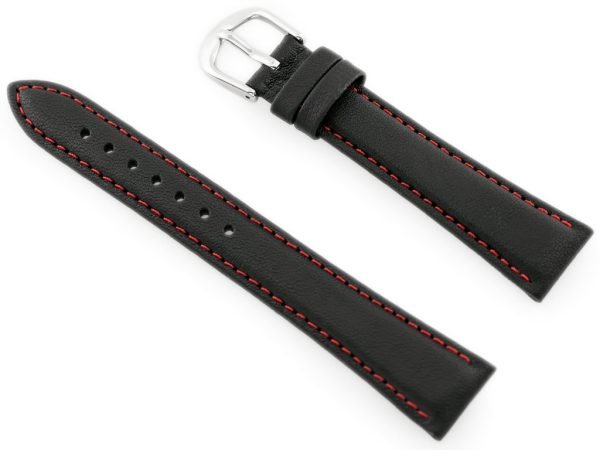 Odinis dirželis   laikrodžiui  BISSET BS-158 - 18mm (red) - Image 2