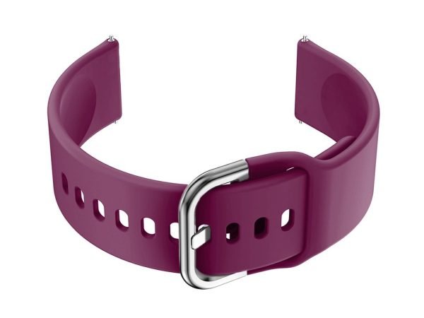 Guminis dirželis  do smartwatch 18mm - fiolet/srebrny