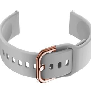 Guminis dirželis  do smartwatch 18mm - szary/rosegold