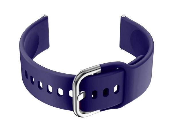 Guminis dirželis  do smartwatch 18mm - granat/srebrny