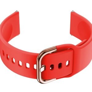 Guminis dirželis  do smartwatch 20mm - czerwony/r.gold