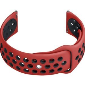 Guminis dirželis  do smartwatch U11 - czerwony/czarny - 20mm