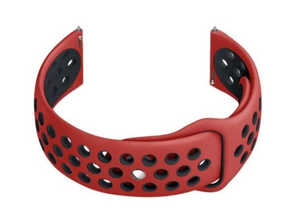 Guminis dirželis  do smartwatch U11 - czerwony/czarny - 22mm