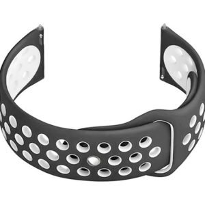Guminis dirželis  do smartwatch U11 - szary/biały - 20mm