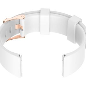 Guminis dirželis   laikrodžiui  U15 - biały/rosegold - 20mm