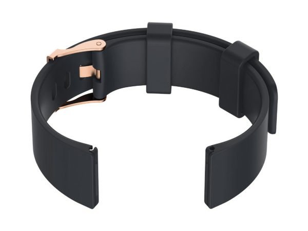 Guminis dirželis   laikrodžiui  U15 - ciemny szary/rosegold - 20mm
