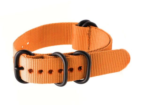 Dirželis  N01 NATO laikrodžiui  - pomarańczowy - 22mm