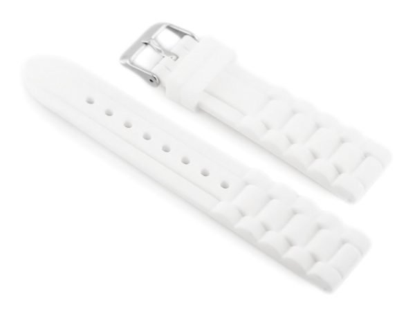 Guminis dirželis   laikrodžiui  904W - karbowany - 22mm - Image 2