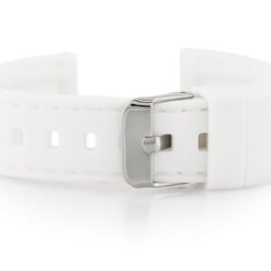 U20 guminis laikrodžio dirželis - baltas 20 mm