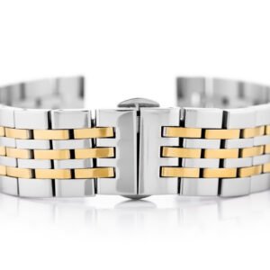 "Pacific Model 4" apyrankė - sidabrinė ir auksinė 22 mm