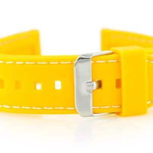 U20 laikrodžio guminis dirželis - geltonas 18 mm