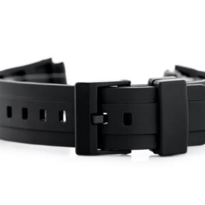 Laikrodžio guminis dirželis - modelis 5 juodas - 18 mm