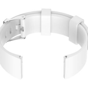 U15 guminis laikrodžio dirželis - baltas / sidabrinis - 22 mm