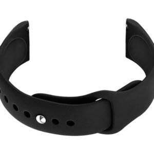 U21 20 mm guminis laikrodžio dirželis - juodas