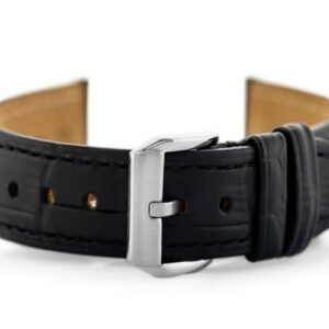 W06 odinis laikrodžio dirželis - juodas - 20 mm