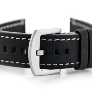 W72 odinis laikrodžio dirželis - juodas/baltas 20 mm