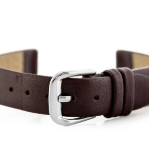 W86 odinis laikrodžio dirželis - tamsiai rudas - 14 mm