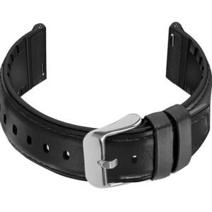 U16 guminis dirželis laikrodžiui - juodas - 20 mm