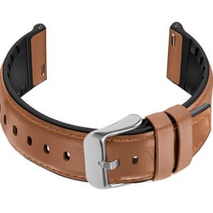 U16 guminis dirželis laikrodžiui - šviesiai rudas - 20 mm