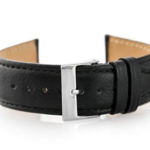 Odinis laikrodžio dirželis W26 - PREMIUM - juodas - 22 mm