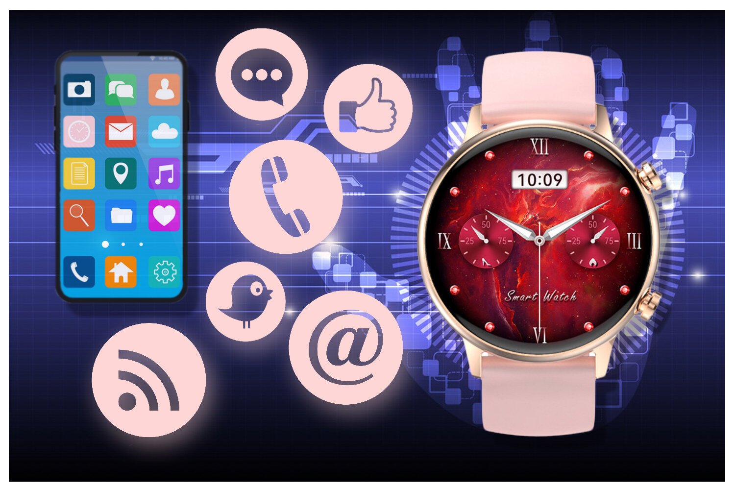 Moteriški išmanieji laikrodžiai Rubicon RNCF09 - Sporto režimai, sniego monitorius (sr054a) - Image 5