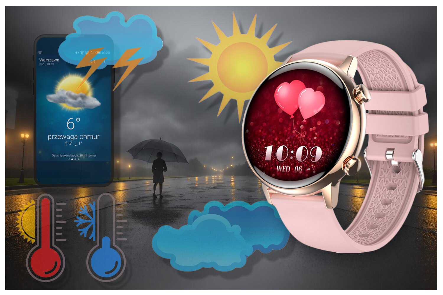 Moteriški išmanieji laikrodžiai Rubicon RNCF09 - Sporto režimai, sniego monitorius (sr054a) - Image 7