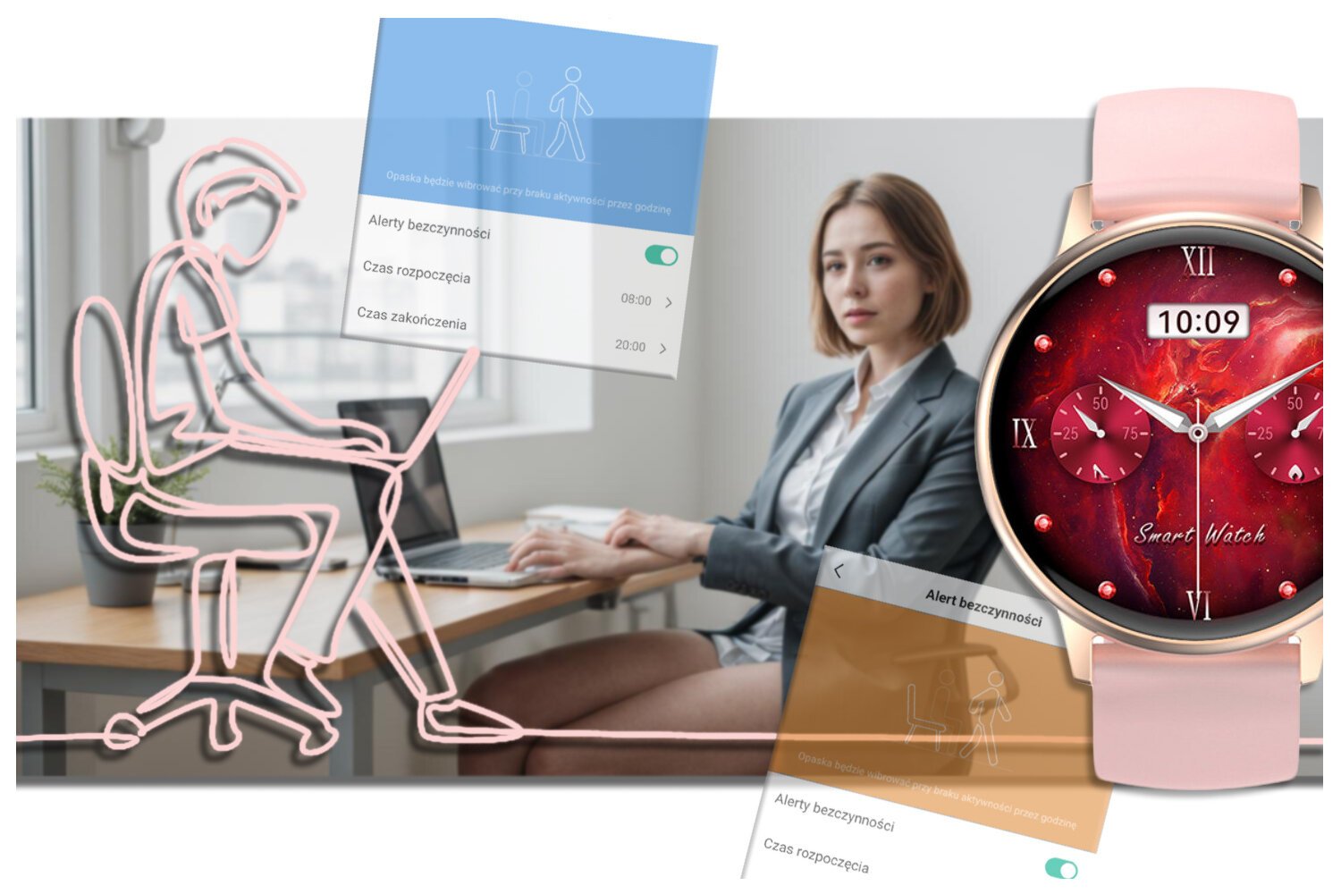 Moteriški išmanieji laikrodžiai Rubicon RNCF09 - Sporto režimai, sniego monitorius (sr054a) - Image 10