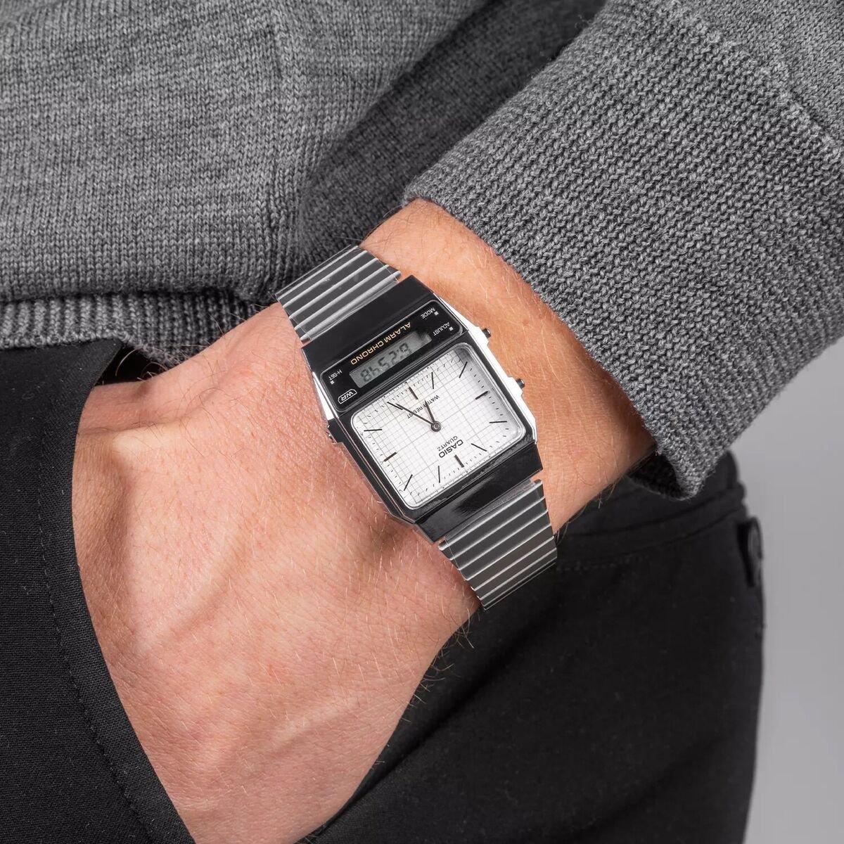 CASIO derliaus dvigubo laiko UNISEX laikrodis AQ-800E-7A + dėžutė - Image 5