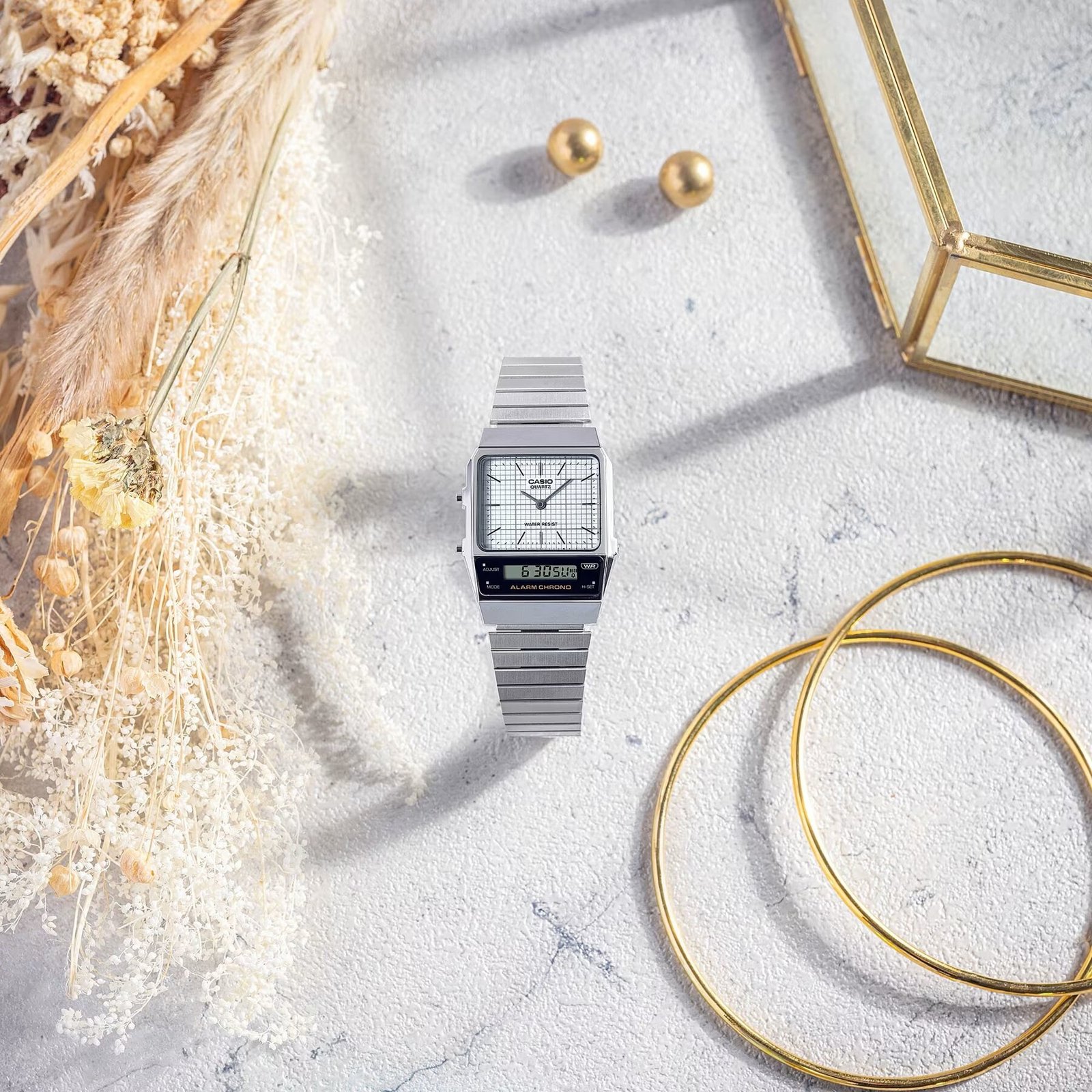 CASIO derliaus dvigubo laiko UNISEX laikrodis AQ-800E-7A + dėžutė - Image 6