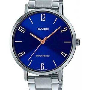 CASIO LTP-VT01D-2B2 moteriškas laikrodis (zd613f) + dėžutė