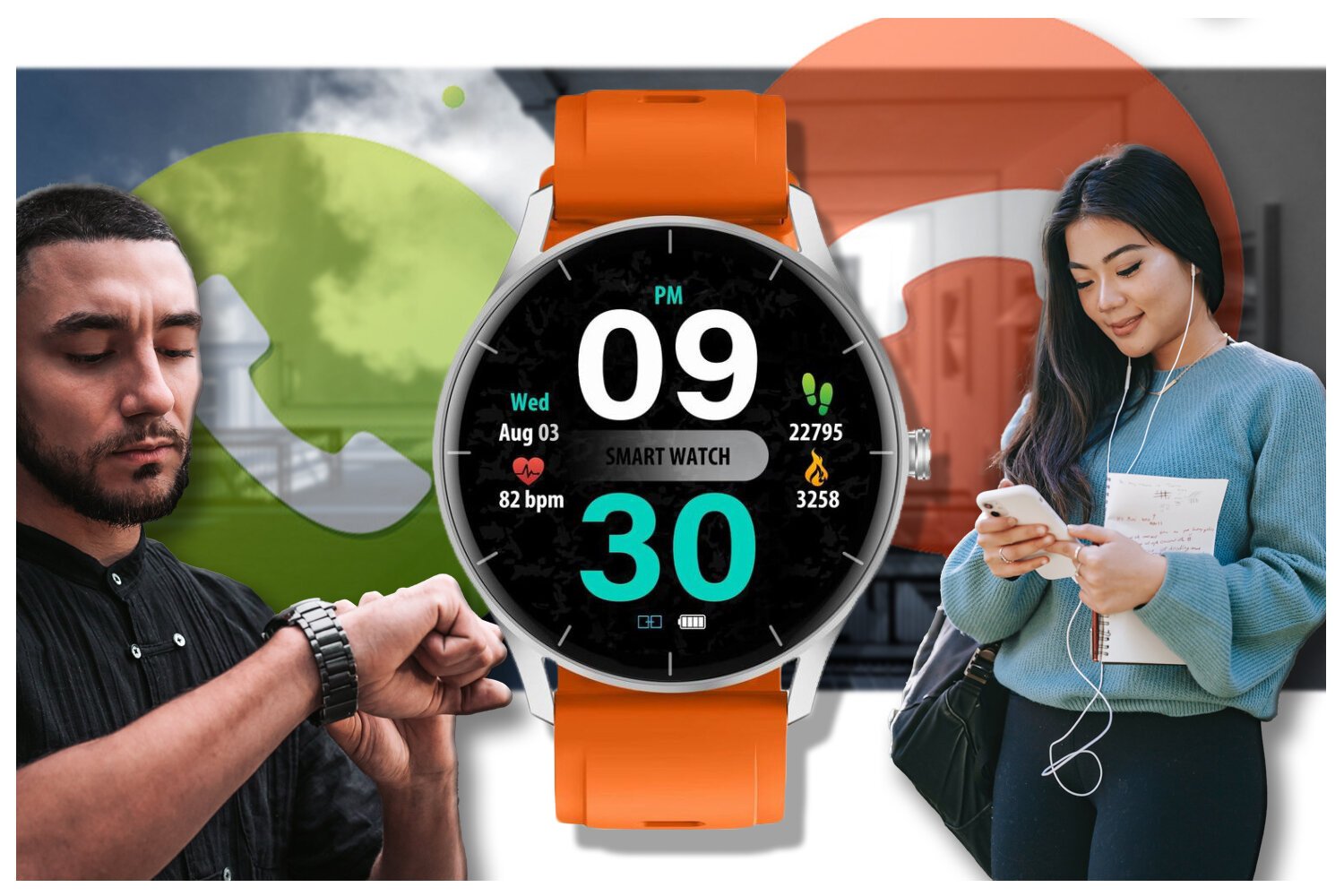 SMARTWATCH UNISEX GRAVITY GT2-8 - BLUETOOTH SUSIJUNGIMAS, nuosavas rinkiklis (sg019h) - Image 10