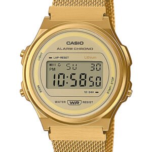 Casio Vintage moterų laikrodis A171WEMG-9A + dėžutė (zd645a)