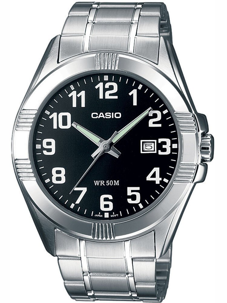 CASIO MTP-1308D-1B vyriškas laikrodis (zd177d) + dėžutė