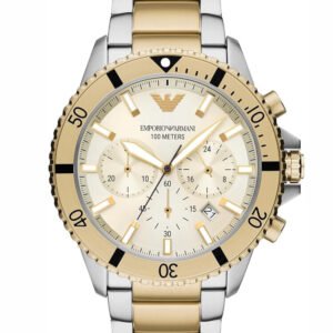 EMPORIO ARMANI vyriškas laikrodis AR11606 Dvispalvis chronografas + dėžutė