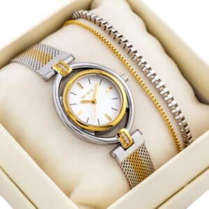 PAUL LORENS moteriškas dovanų rinkinys - Laikrodis ir apyrankė - (zg555e)