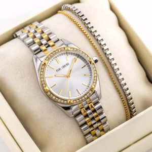 PAUL LORENS moteriškas dovanų rinkinys - Laikrodis ir apyrankė (zg543e)