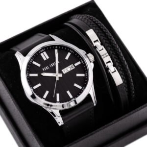 PAUL LORENS Vyriškas dovanų rinkinys - Laikrodis ir apyrankė (zg374f)