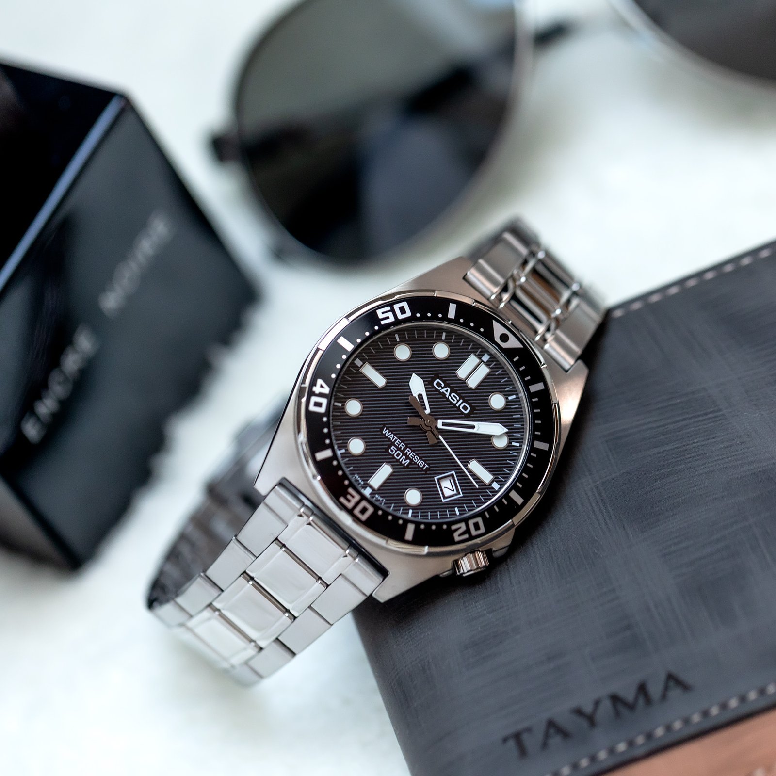 "Casio MTD-135D-1A" vyriškas laikrodis + dėžutė - Image 6